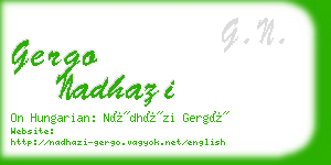 gergo nadhazi business card
